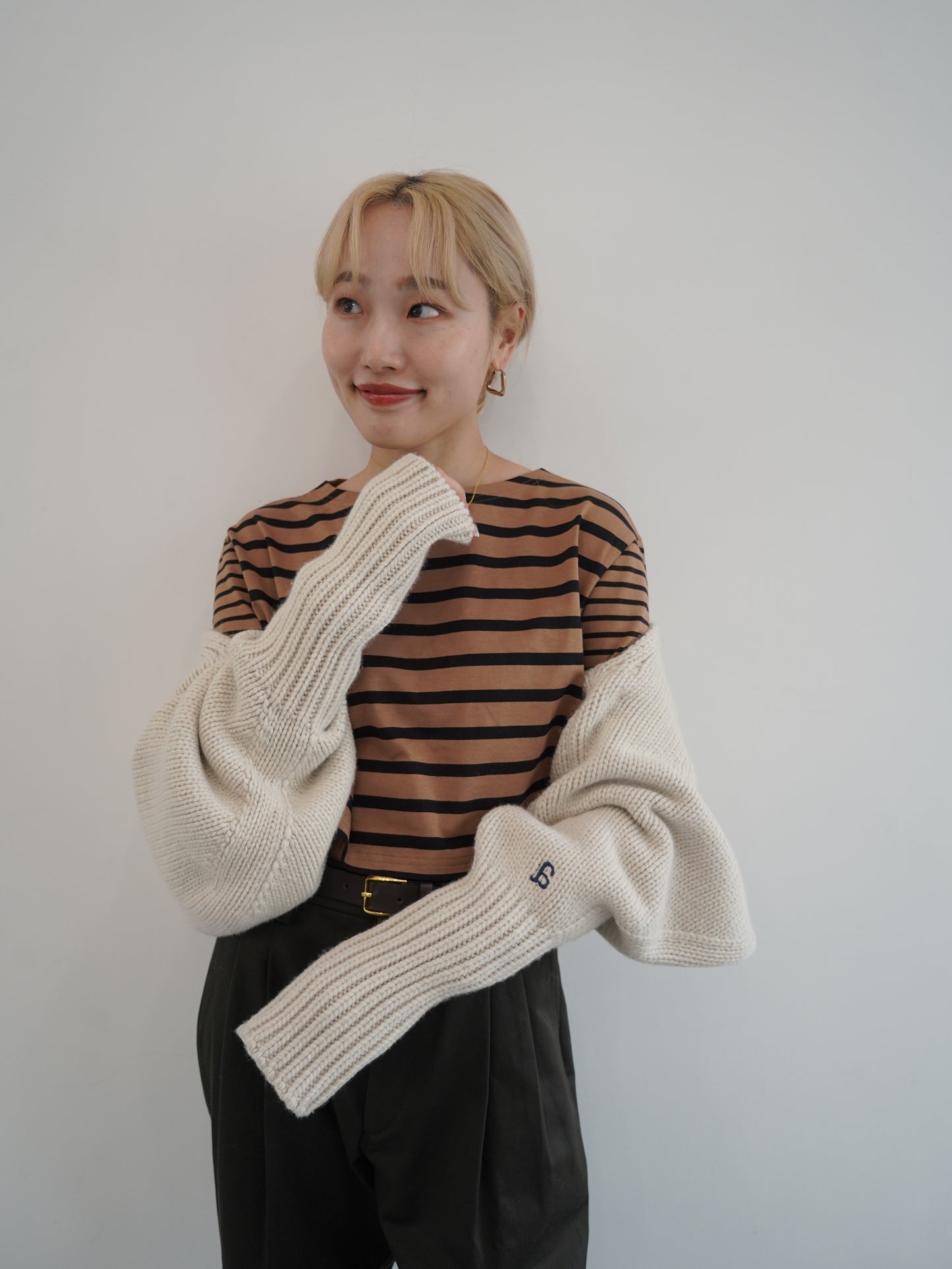 Haut marinière 【a】 ブラウン×ブラック - aLORS online store