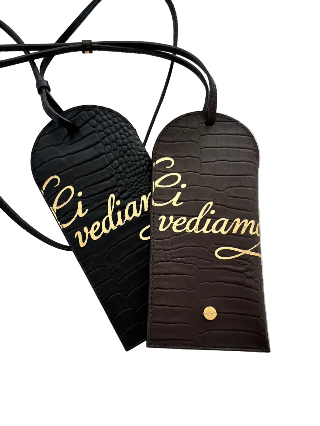 Ci Vediamo Sunglasses Case Dark Brown アイウェアケース (箔押し)