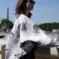 Foulard Ex-libris Paris x aLORS -une collaboration d’exception (ホワイトxブラック) - aLORS online store