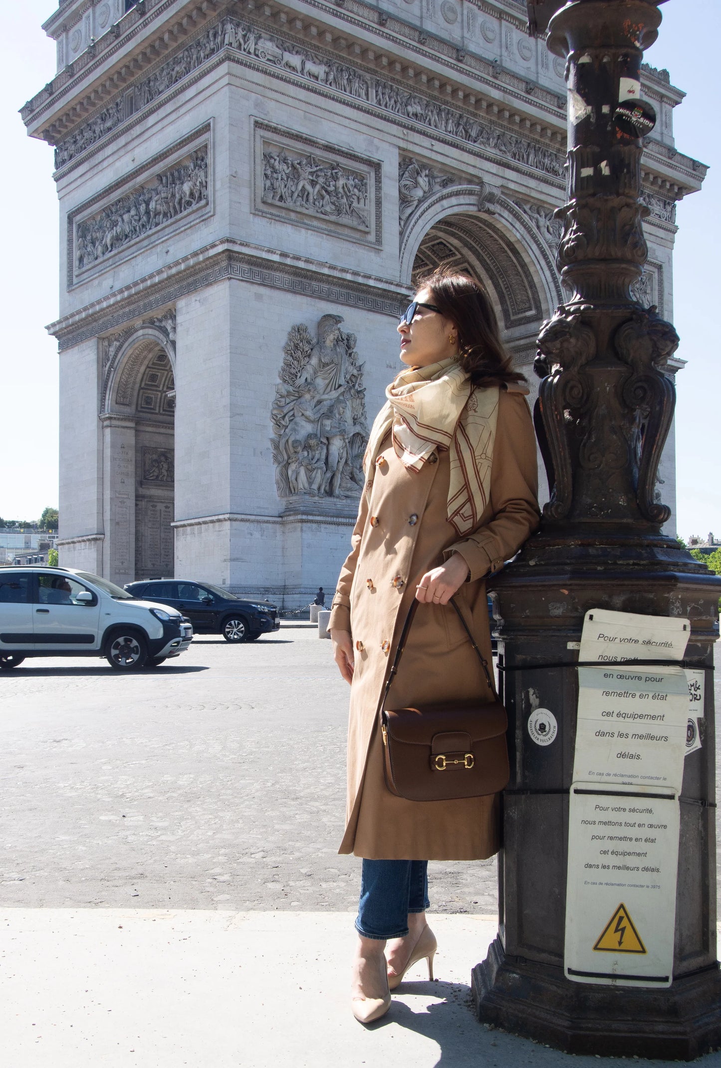 Foulard Ex-libris Paris x aLORS -une collaboration d’exception (アイボリーxボルドー) - aLORS online store