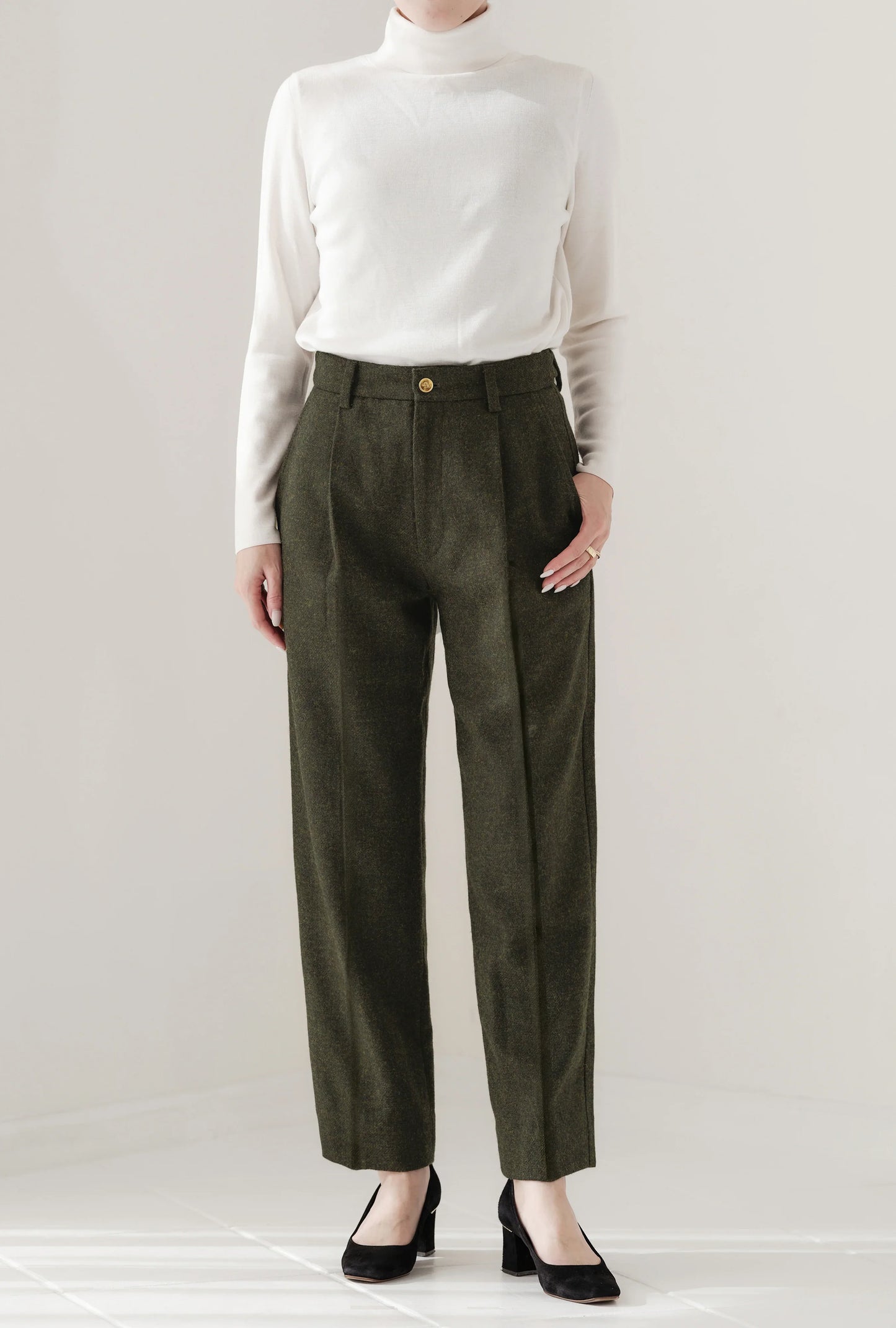 Pantalon fuselé en tweed MOON "Bonnie" - aLORS online store