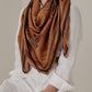 Foulard Ex-libris Paris x aLORS -une collaboration d’exception (キャメルx ネイビー) 140x140cm　スカーフ