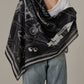 Foulard Ex-libris Paris x aLORS -une collaboration d’exception(ダークネイビーx アイボリー) 140x140cm　スカーフ