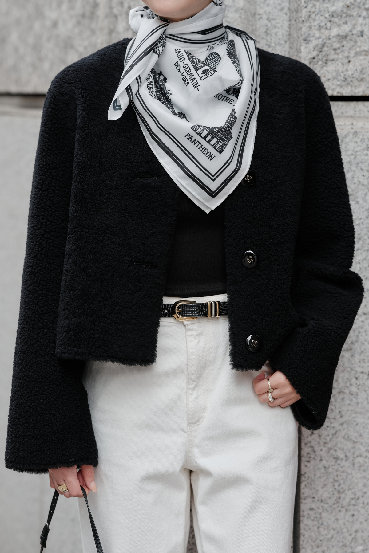 Foulard Ex-libris Paris x aLORS - An Exceptional Collaboration (Ivory x Bordeaux) 90x90cm Scarf