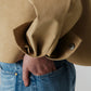Veste courte en Alcantara Camel Caramel