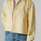 Veste courte en Alcantara Jaune Beurre