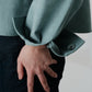 Veste courte en Alcantara Bleu Bulle de Savon