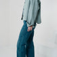 Veste courte en Alcantara Bleu Bulle de Savon