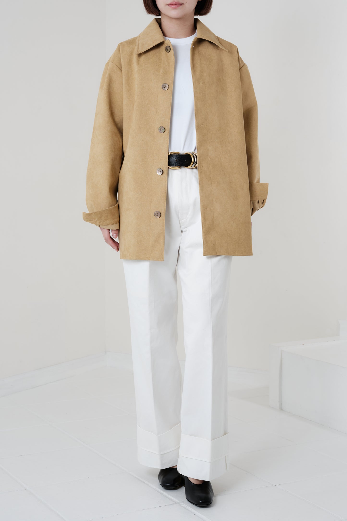 Veste en Alcantara Camel Caramel