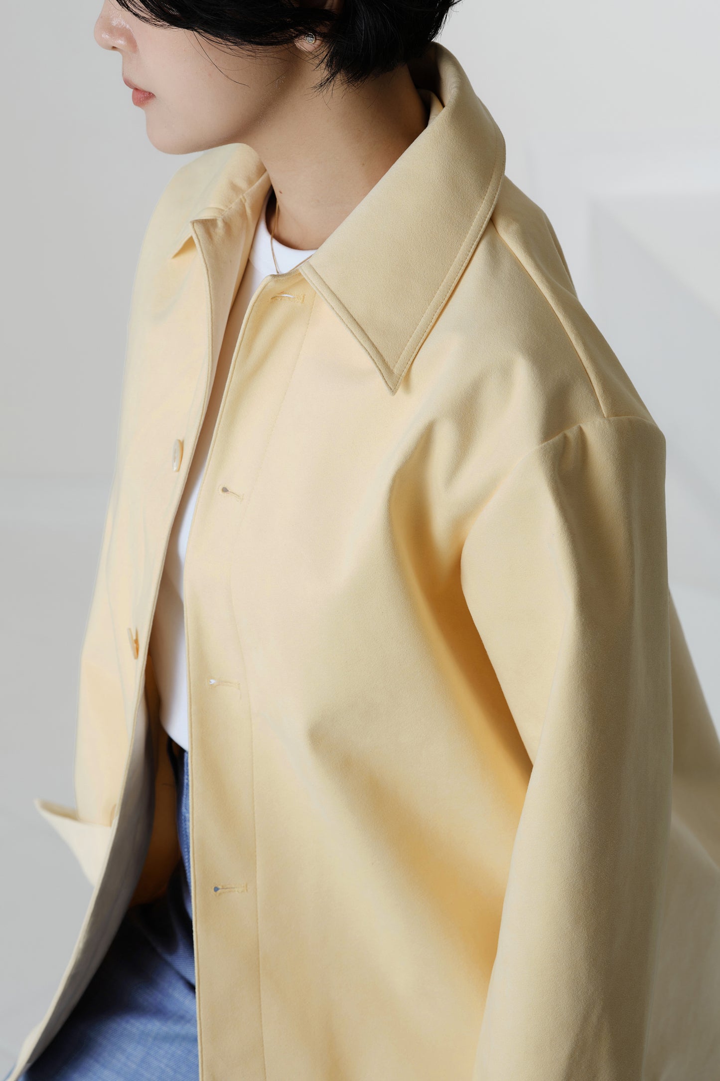 Veste en Alcantara Jaune Beurre