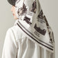 Foulard Ex-libris Paris x aLORS - An Exceptional Collaboration (Ivory x Bordeaux) 90x90cm Scarf