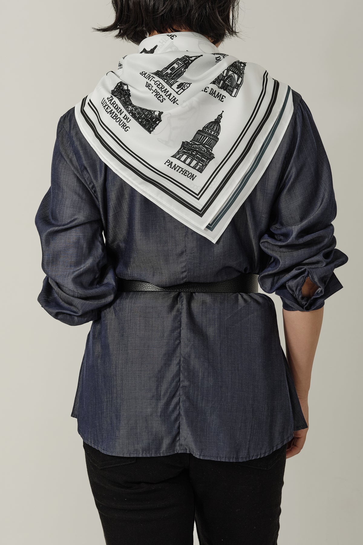 Foulard Ex-libris Paris x aLORS - An Exceptional Collaboration (Ivory x Bordeaux) 90x90cm Scarf