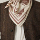 Foulard Ex-libris Paris x aLORS - An Exceptional Collaboration (Ivory x Bordeaux) 90x90cm Scarf