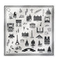 Foulard Ex-libris Paris x aLORS - An Exceptional Collaboration (Ivory x Bordeaux) 90x90cm Scarf