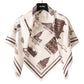 Foulard Ex-libris Paris x aLORS - An Exceptional Collaboration (Ivory x Bordeaux) 90x90cm Scarf