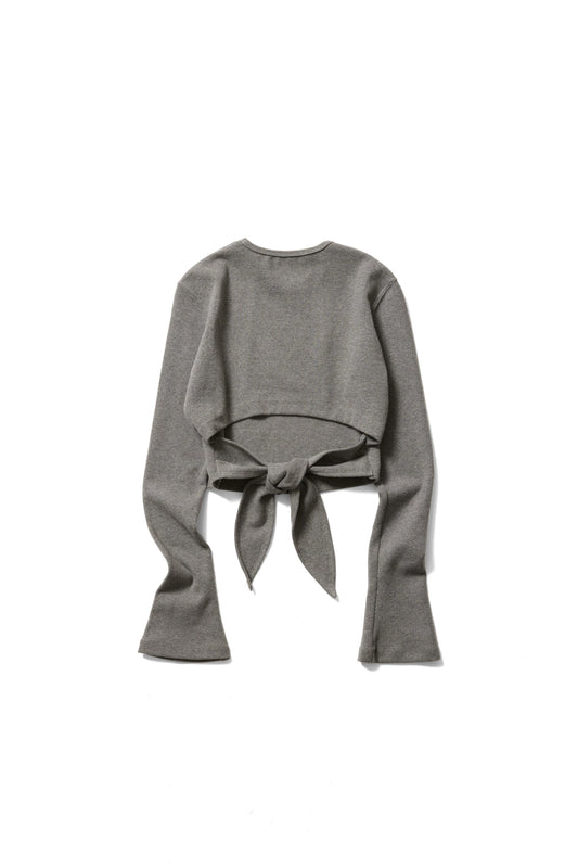 Haut court ouvert au dos Ondine グレー - aLORS online store