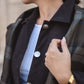 Veste courte en Alcantara Noir de Lune Artemis