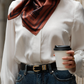 Foulard Ex-libris Paris x aLORS - An Exceptional Collaboration (Ivory x Bordeaux) 90x90cm Scarf