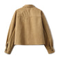 Veste courte en Alcantara Camel Caramel