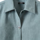 Veste courte en Alcantara Bleu Bulle de Savon