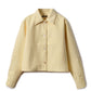 Veste courte en Alcantara Jaune Beurre
