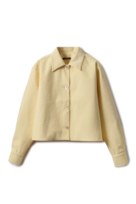 Veste courte en Alcantara Jaune Beurre
