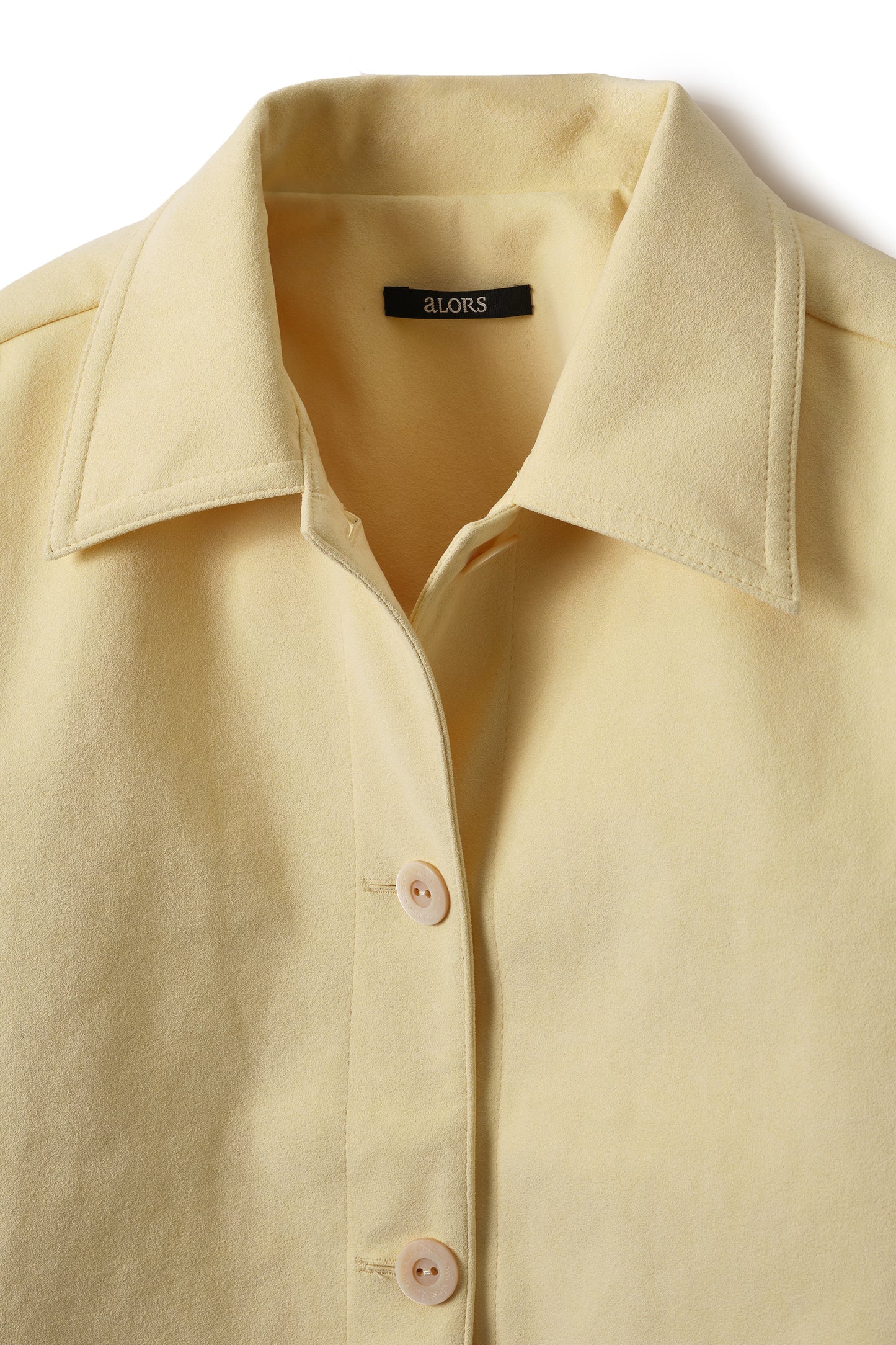 Veste courte en Alcantara Jaune Beurre