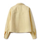 Veste courte en Alcantara Jaune Beurre