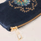 aLORS Select【Elizabeth Scarlett】Botanical Peacock Velvet Coin Purse - Indigo