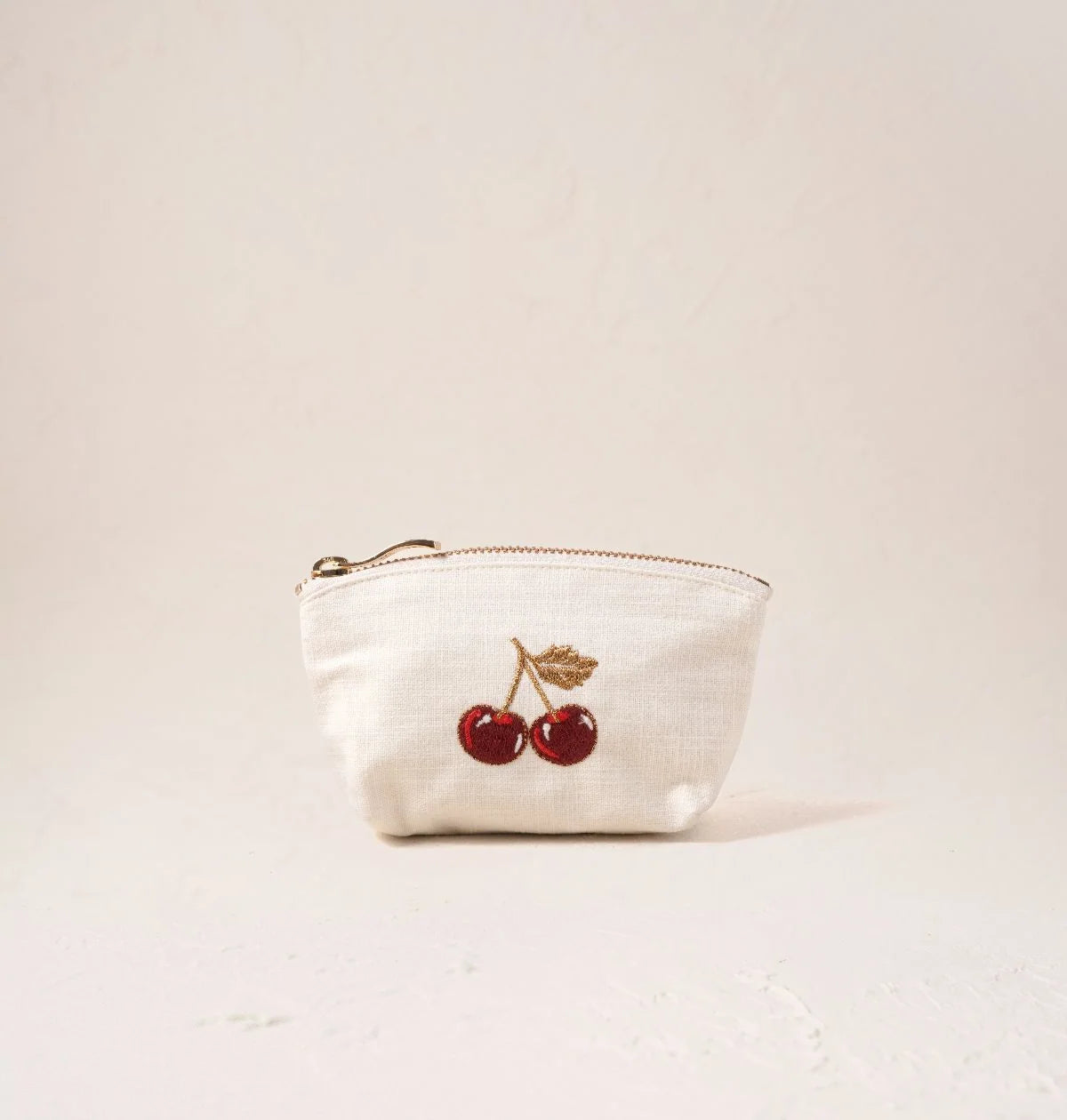 aLORS Select【Elizabeth Scarlett】Cherries Cotton Coin Purse - Cream