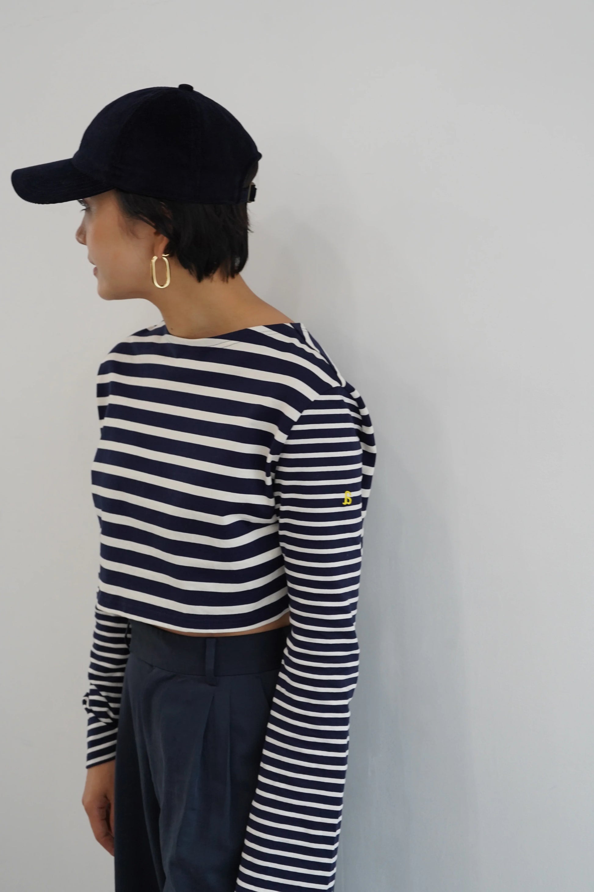 Haut marinière 【a】 ネイビー×アイボリー　 - aLORS online store