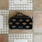 aLORS Select【Elizabeth Scarlett】Honey Bee Charcoal Velvet Open Flat Makeup Bag
