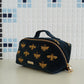 aLORS Select【Elizabeth Scarlett】Honey Bee Charcoal Velvet Open Flat Makeup Bag