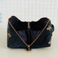 aLORS Select【Elizabeth Scarlett】Honey Bee Charcoal Velvet Open Flat Makeup Bag