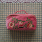 aLORS Select【Elizabeth Scarlett】Summer Peach Velvet Open Flat Makeup Bag - Spiced Coral