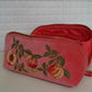 aLORS Select【Elizabeth Scarlett】Summer Peach Velvet Open Flat Makeup Bag - Spiced Coral
