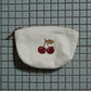 aLORS Select【Elizabeth Scarlett】Cherries Cotton Coin Purse - Cream