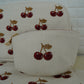 aLORS Select【Elizabeth Scarlett】Cherries Cotton Coin Purse - Cream