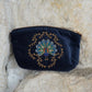aLORS Select【Elizabeth Scarlett】Botanical Peacock Velvet Coin Purse - Indigo