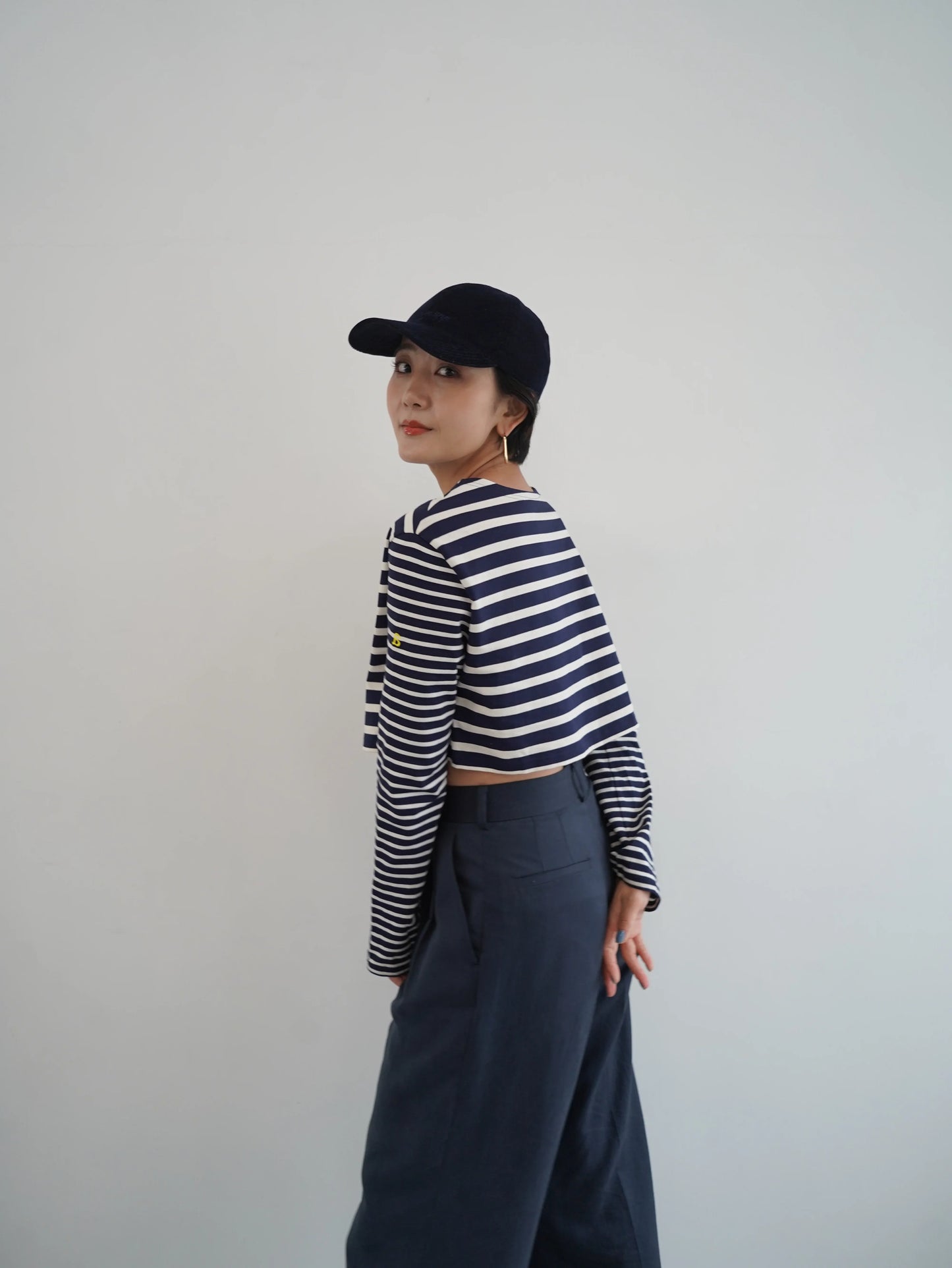 Haut marinière 【a】 ネイビー×アイボリー　 - aLORS online store