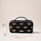 aLORS Select【Elizabeth Scarlett】Honey Bee Charcoal Velvet Open Flat Makeup Bag