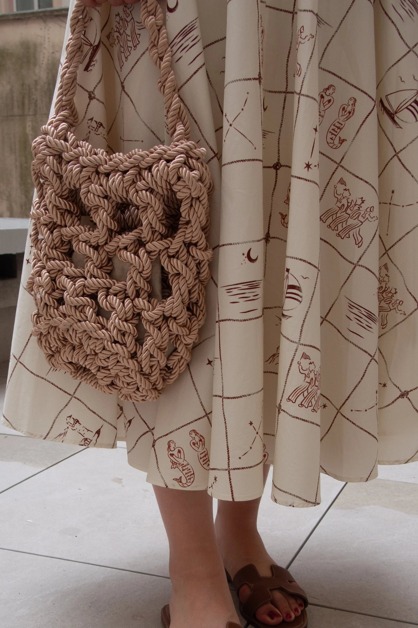 Jupe "Astrifera" Ivory × Bordeaux - aLORS online store