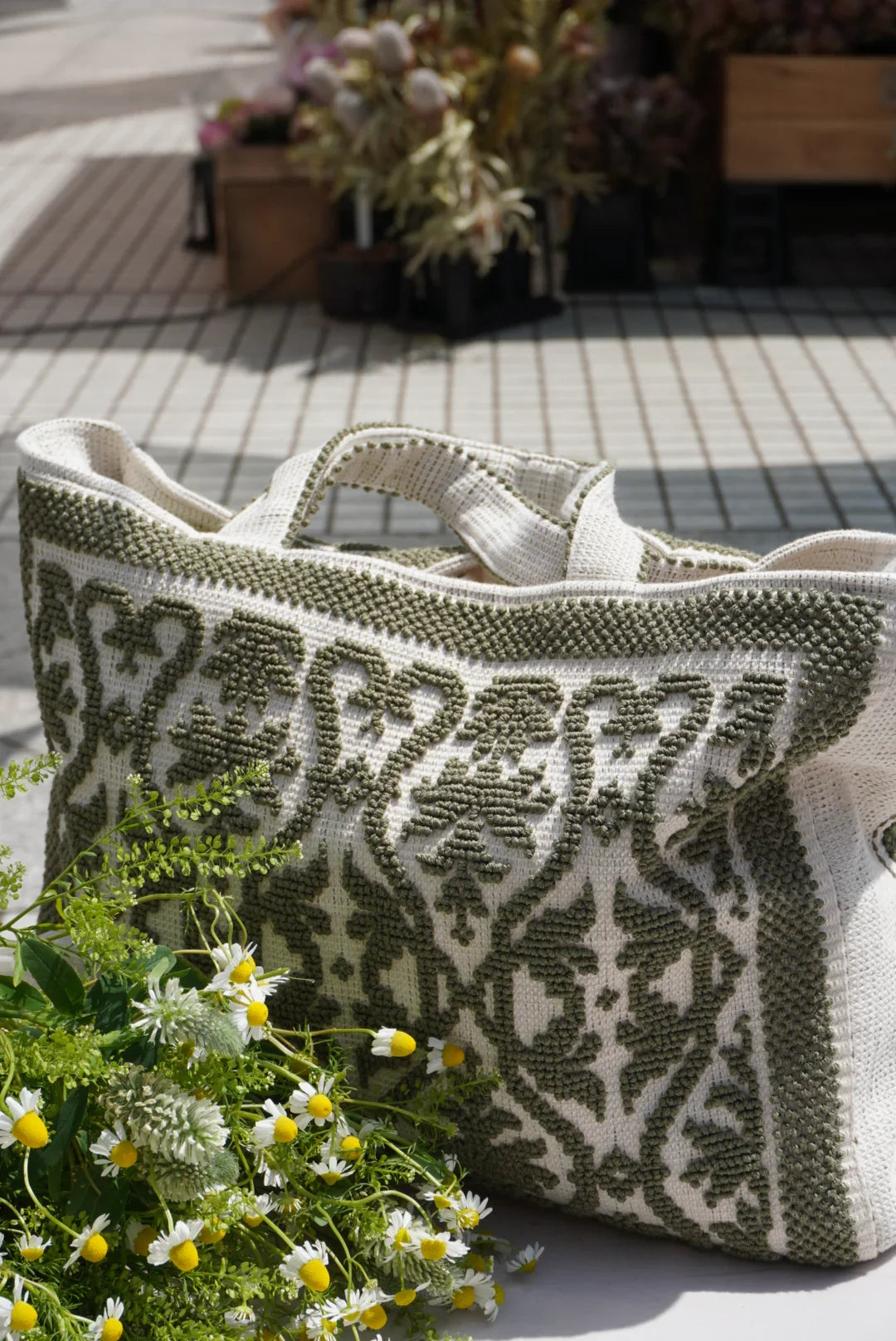 Tote Fiocco Leccese　トートフィオッコレッチェーゼ　オリーブ（セージカーキ） - aLORS online store