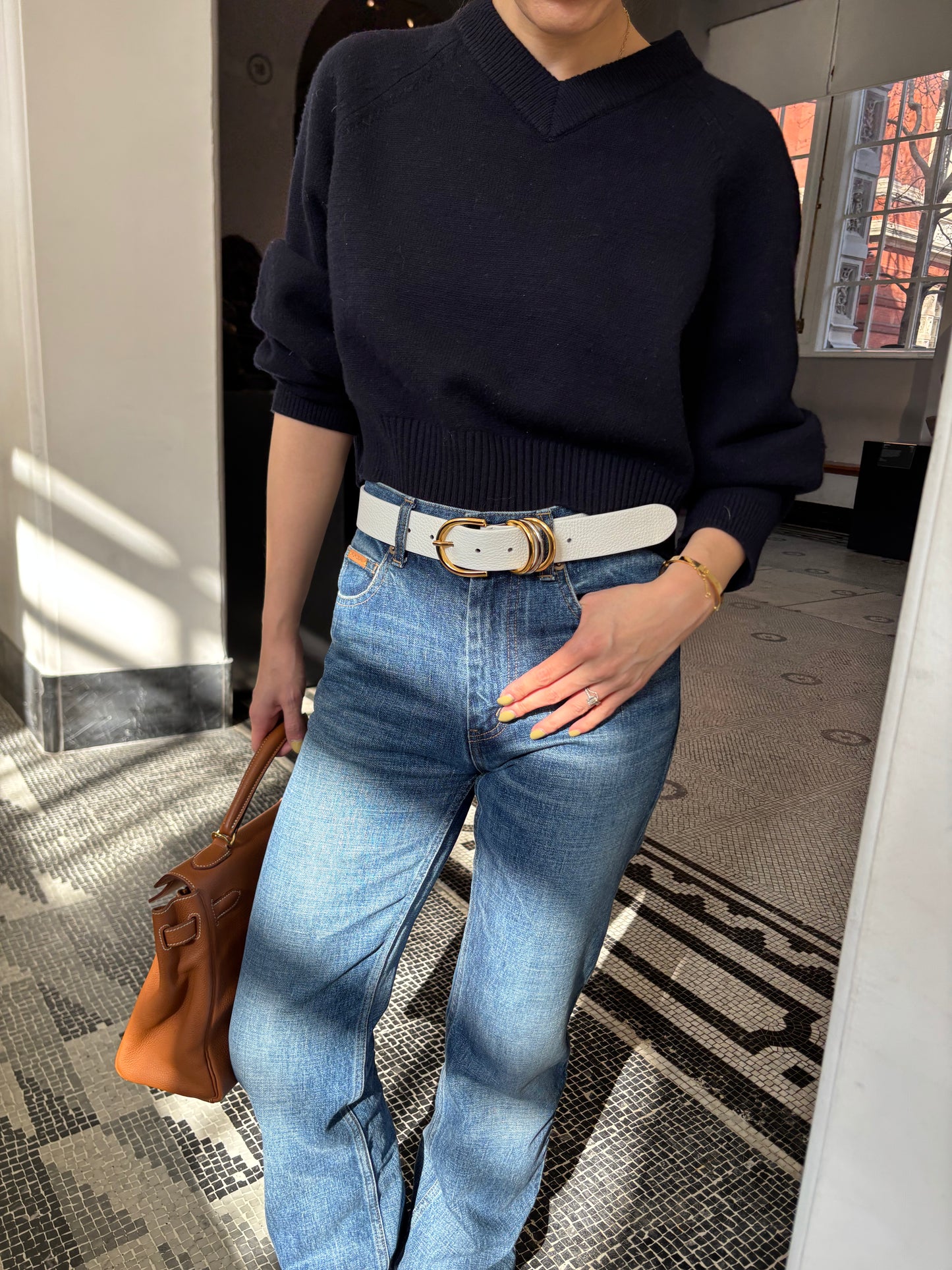 Cintura "Anello di enigma" Panna cotta(ホワイト) - aLORS online store