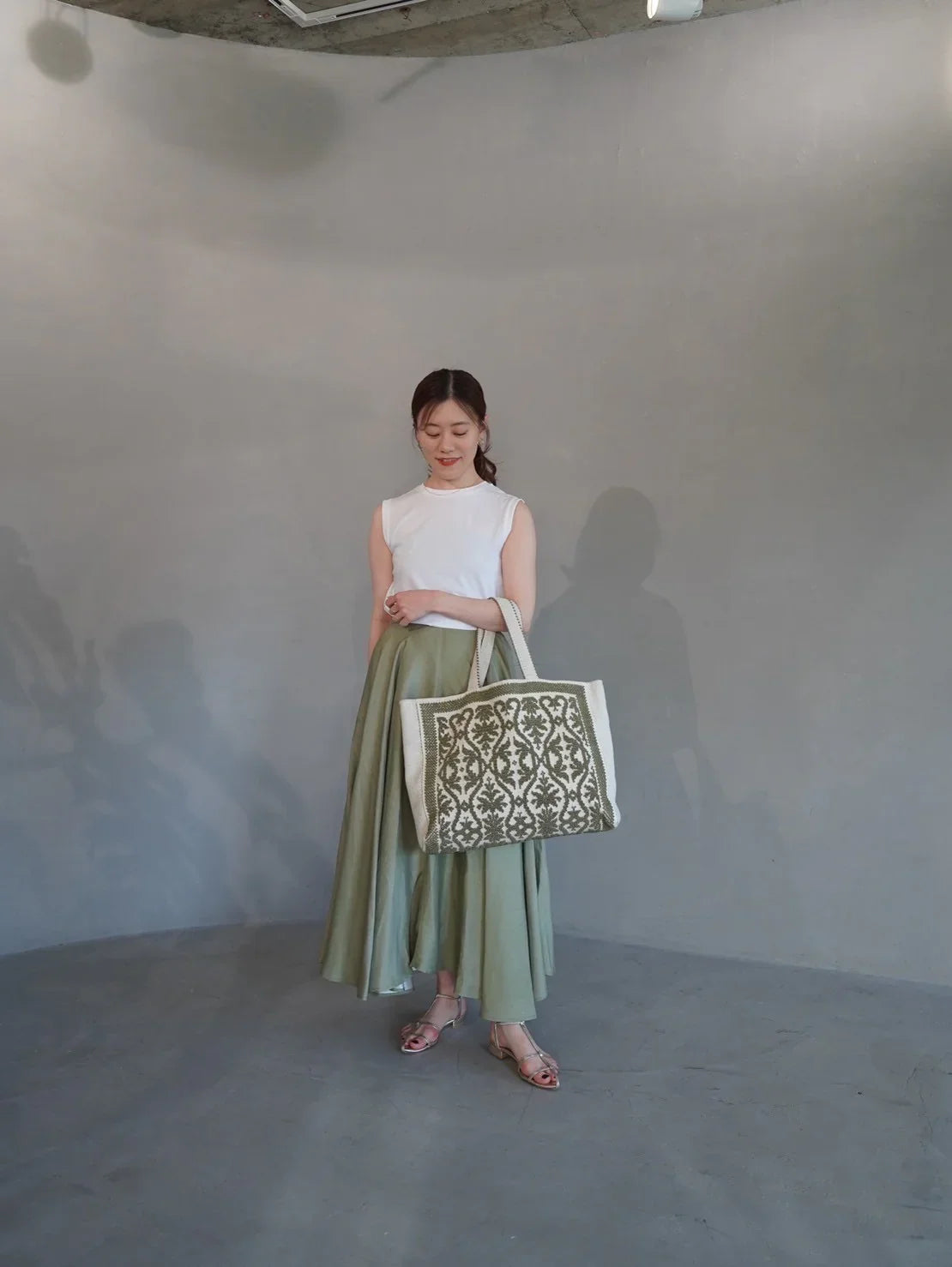 Tote Fiocco Leccese　トートフィオッコレッチェーゼ　オリーブ（セージカーキ） - aLORS online store