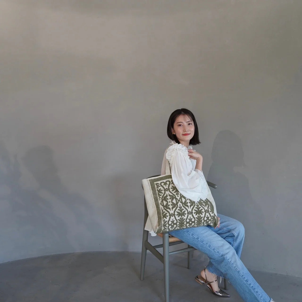 Tote Fiocco Leccese　トートフィオッコレッチェーゼ　オリーブ（セージカーキ） - aLORS online store