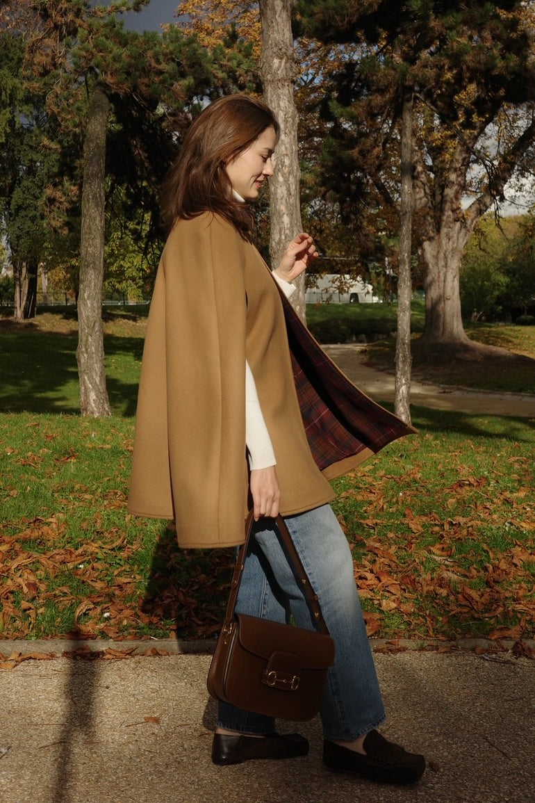 Cape à mors Calliope  Chameau キャメル x チェック