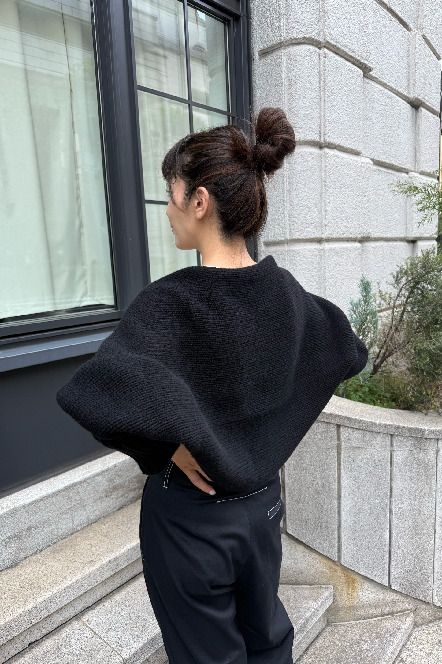 Écharpe et boléro "a" ブラック