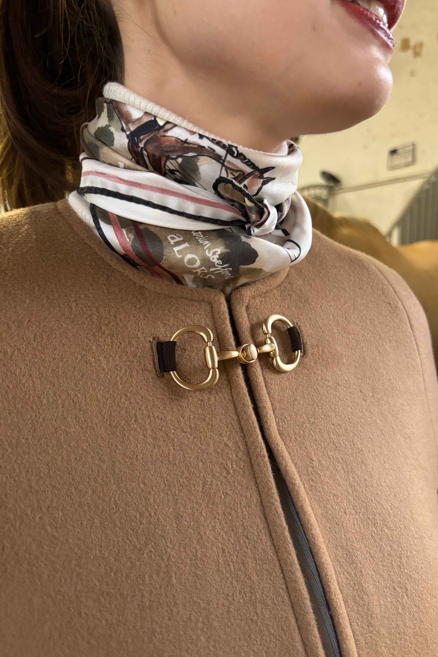 Cape à mors Calliope  Chameau キャメル x チェック