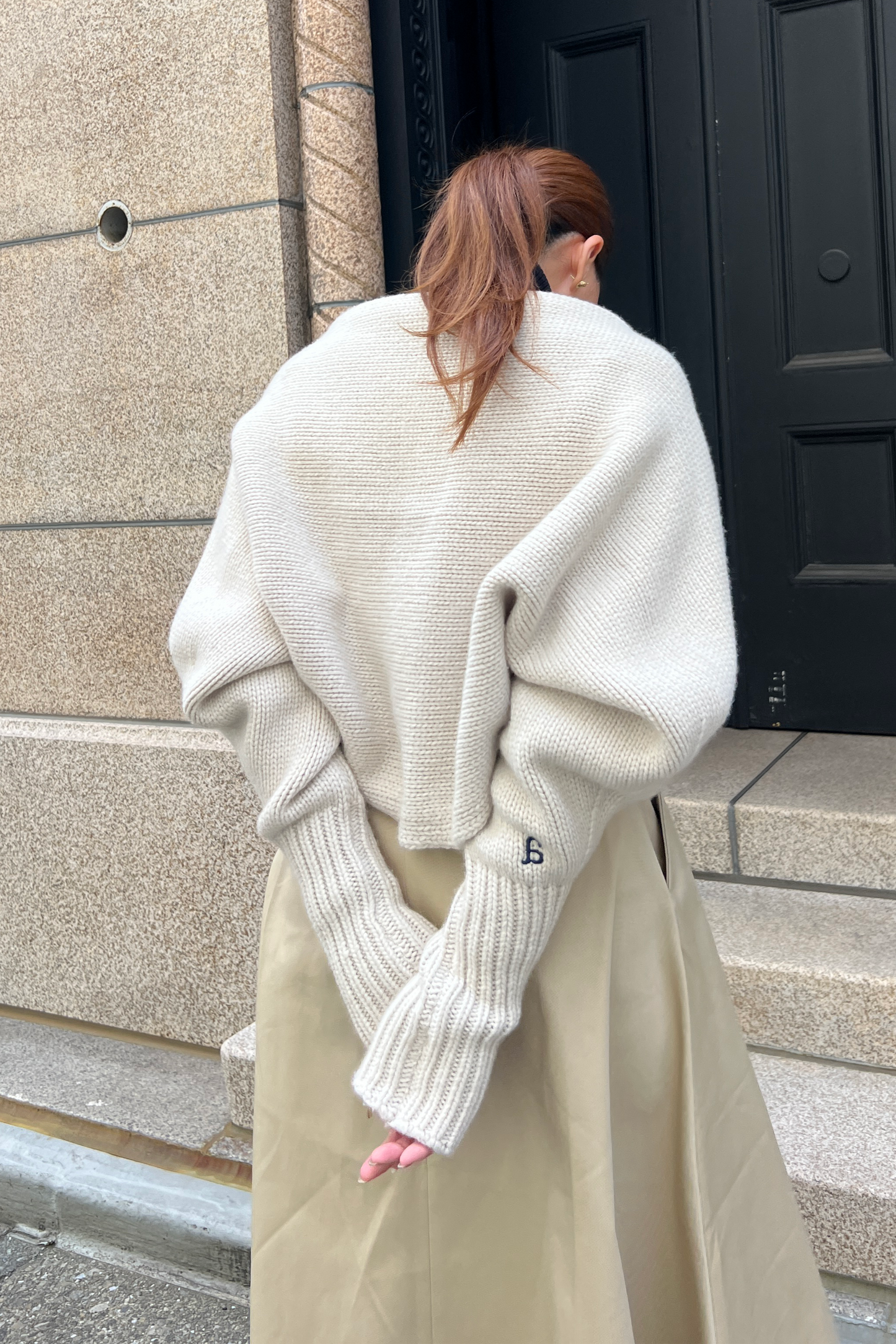 Écharpe et boléro "a" アイボリーベージュ